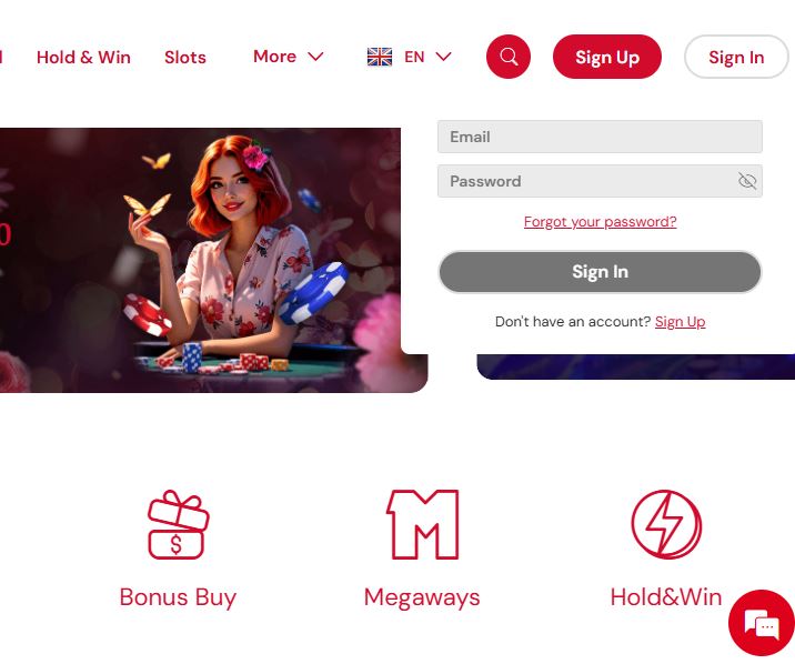 Sign in to your account and explore Megaways, Bonus Buy and Hold and Win games 